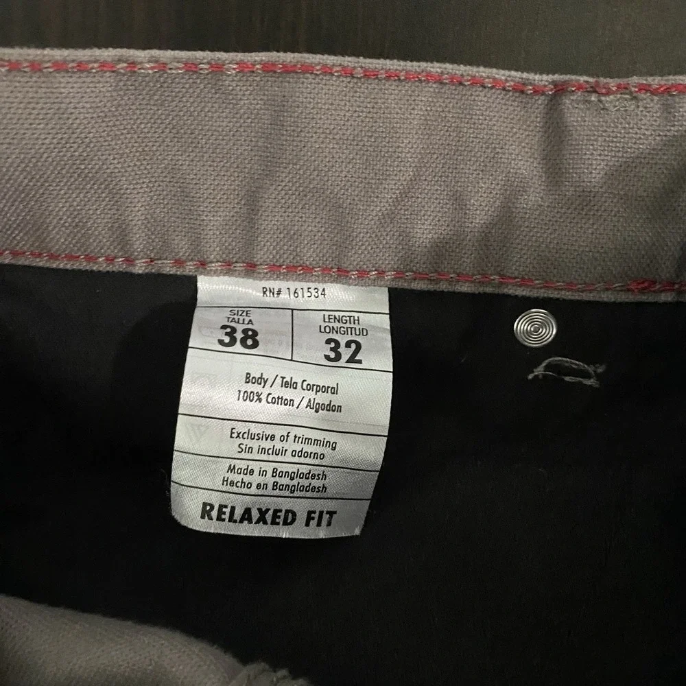 Eddie Bauer Men's Workwear‎ Pants 38x32 Brown Canvas Pants Straight Leg
